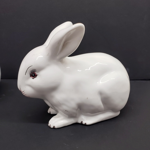 Antique COSTA Majolica Rabbit Bunny Porcelain Ceramic Farmhouse Decor EASTER - Picture 10 of 16
